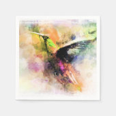 Serviette En Papier Colibri d'aquarelle (Devant)