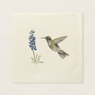 Serviette En Papier Colibri et Bluebonnet