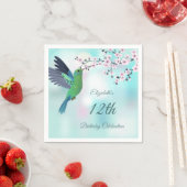 Serviette En Papier Colibri Et Fleur De Cerisiers | Naples d'anniversa (En situation)