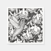 Serviette En Papier Colibri et fuchsia (Devant)