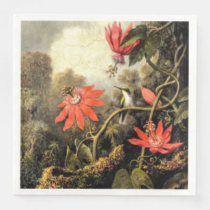 Serviette En Papier Colibri et Passionnfleurs