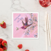 Serviette En Papier Colibri rouge (En situation)