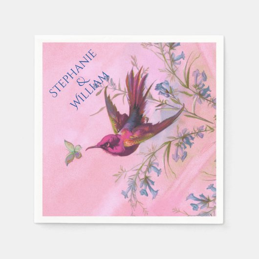 Serviette En Papier Colibri rouge (Devant)