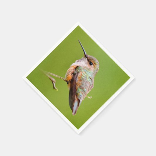 Serviette En Papier Colibri roux assis en Californie Lilac (Coin)