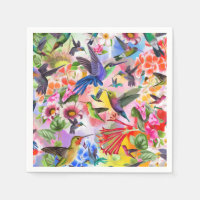 Colibris et fleurs