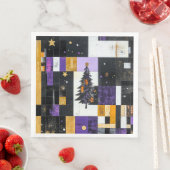 Serviette En Papier Collage d'arbre de Noël Vintage (En situation)