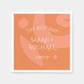 Serviette En Papier Collage de couleurs modernes (Devant)