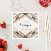 Serviette En Papier Collage de grains de bois Paruline à manches neutr (En situation)