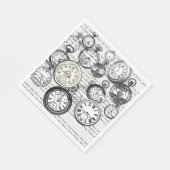 Serviette En Papier Collage de montres de poche victorienne Alice au p (Coin)