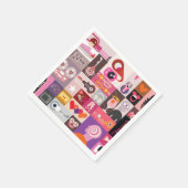 Serviette En Papier Collage de musique (Coin)