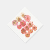 Serviette En Papier Collage de Zinnia (Coin)