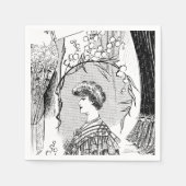 Serviette En Papier Collage d'illustration de mode rétro (Devant)