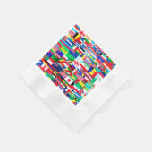 Serviette En Papier Collage international du drapeau (Coin)