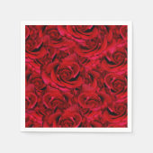 Serviette En Papier collage mariage de rose rouge (Devant)