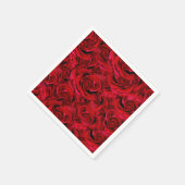 Serviette En Papier collage mariage de rose rouge (Coin)