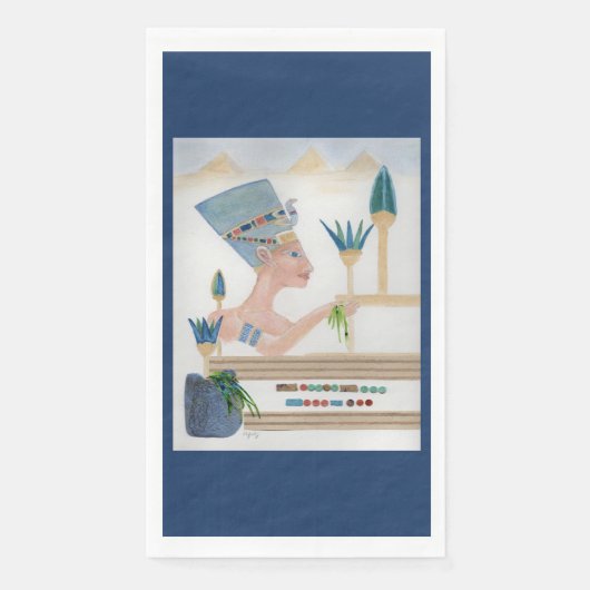 Serviette En Papier Collage Motif égyptien (Devant)