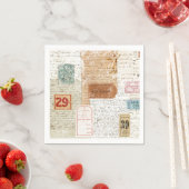 Serviette En Papier Collage Napkin (En situation)