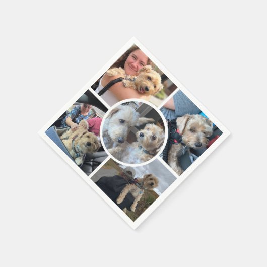 Serviette En Papier Collage photo moderne (Coin)