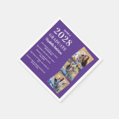 Serviette En Papier Collage photo moderne Diplômé Fun Facts Graduation (Coin)