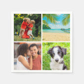 Serviette En Papier Collage photo personnalisé 4 (Devant)