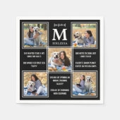 Serviette En Papier Collage photo personnalisé Graduation Fun Faits (Devant)