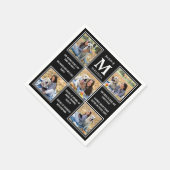 Serviette En Papier Collage photo personnalisé Graduation Fun Faits (Coin)