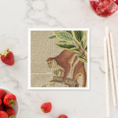 Serviette En Papier Collage vintage de singe (En situation)
