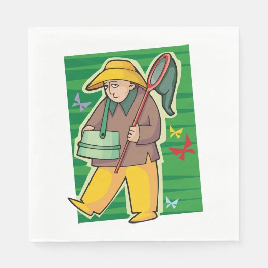 Serviette En Papier Collecteur papillon (Devant)