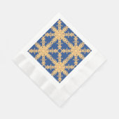 Serviette En Papier Collection bleue et or (Coin)