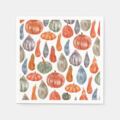 Serviette En Papier Collection Citrouille couleur aquarelle (Devant)