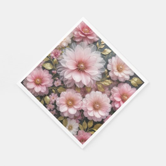 Serviette En Papier Collection Cosmos rose (Coin)