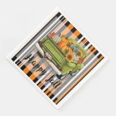 Serviette En Papier Collection d'automne de Thanksgiving à la mode (Coin)