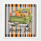 Serviette En Papier Collection d'automne de Thanksgiving à la mode (Devant)