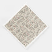 Serviette En Papier Collection de cartes de bibliothèque ancienne (Coin)