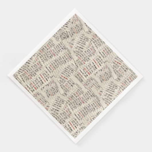 Serviette En Papier Collection de cartes de bibliothèque ancienne (Coin)