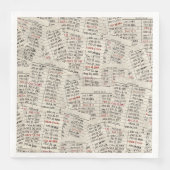 Serviette En Papier Collection de cartes de bibliothèque ancienne (Devant)