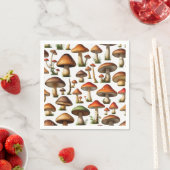 Serviette En Papier Collection de champignons Design Motif (En situation)