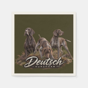 Serviette En Papier Collection de chasse du Pointer à poil court allem