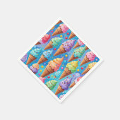 Serviette En Papier Collection de cônes de crème glacée estivale (Coin)