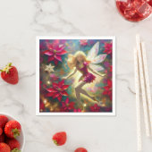 Serviette En Papier Collection de fées de Noël - Cheveux blond or pâle (En situation)