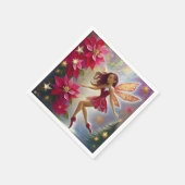 Serviette En Papier Collection de fées de Noël - Cheveux d'Auburn (Coin)