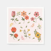 Serviette En Papier collection de fleurs (Devant)