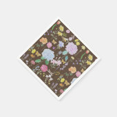 Serviette En Papier collection de fleurs de jardin peinture à l'huile (Coin)