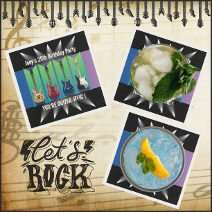 Serviette En Papier Collection de guitares électriques Spotlight Party