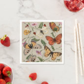Serviette En Papier Collection de la papillon Moth Nature Dessin (En situation)