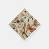 Serviette En Papier Collection de la papillon Moth Nature Dessin (Coin)