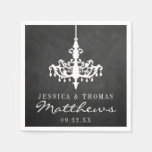 Serviette En Papier Collection de Mariage Chandelier élégant (Devant)