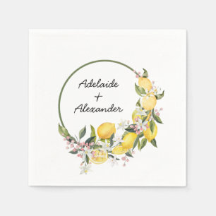Serviette En Papier Collection de mariage Citron Méditerranéen