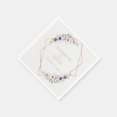 Serviette En Papier Collection de Mariages bleu Peach (Coin)