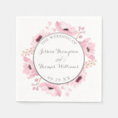 Serviette En Papier Collection de Mariages floraux rose-printemps (Devant)
